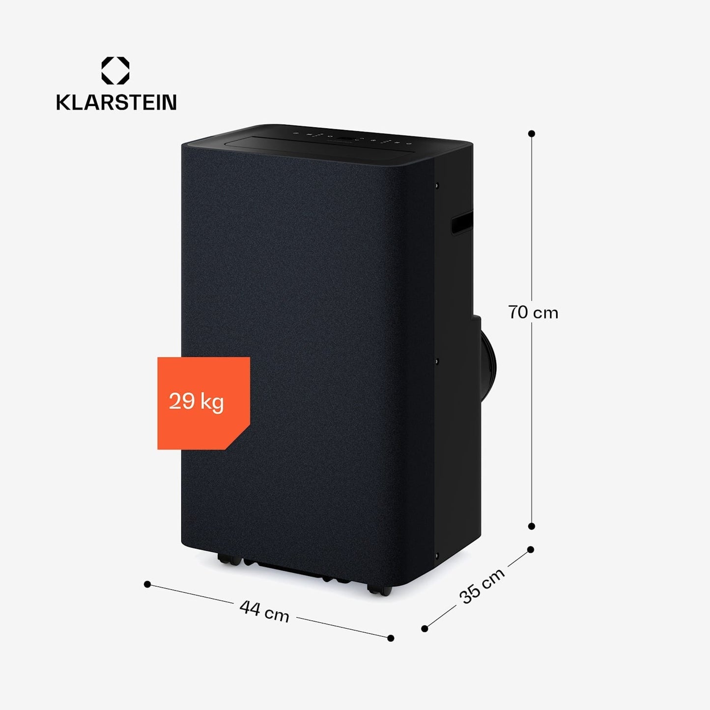 Klarstein AireLux Smart 14000 BTU Mobile Klimaanlage R290 App 65m² Dunkelgrau