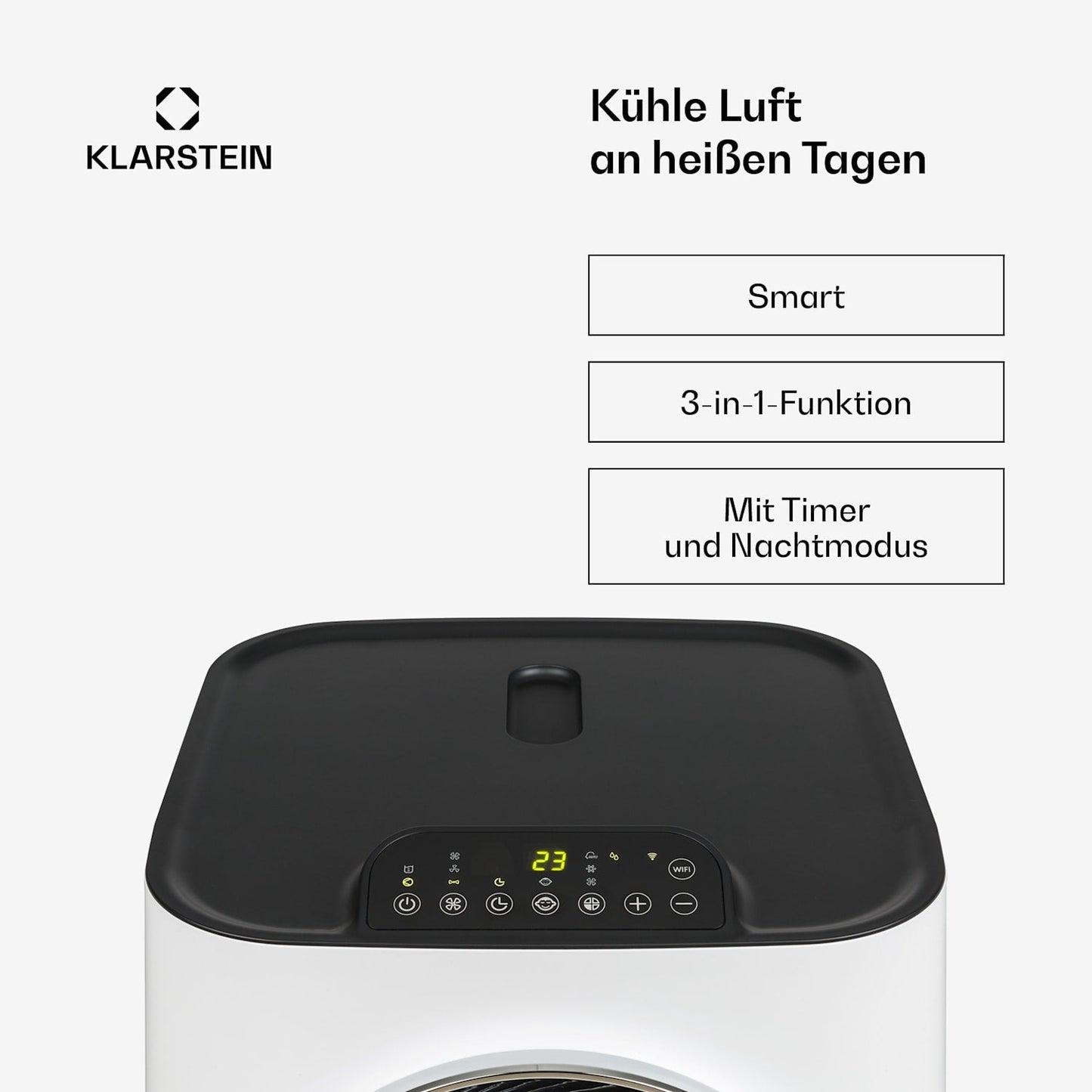 Klarstein Kraftwerk Smart 12000 BTU Mobile Klimaanlage R290 50dB 56m²
