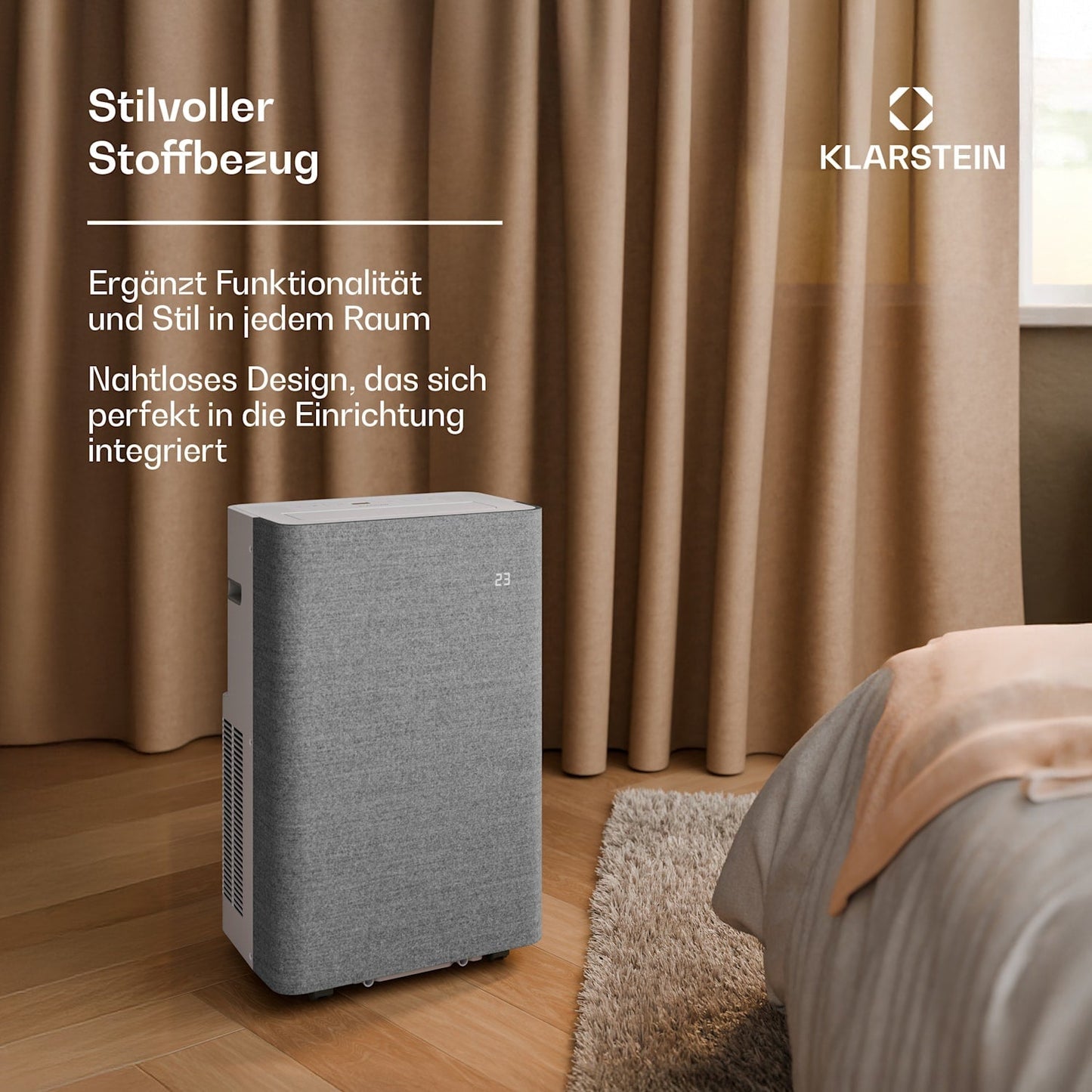 Klarstein AireLux Smart 14000 BTU Mobile Klimaanlage R290 App 65m² Grau